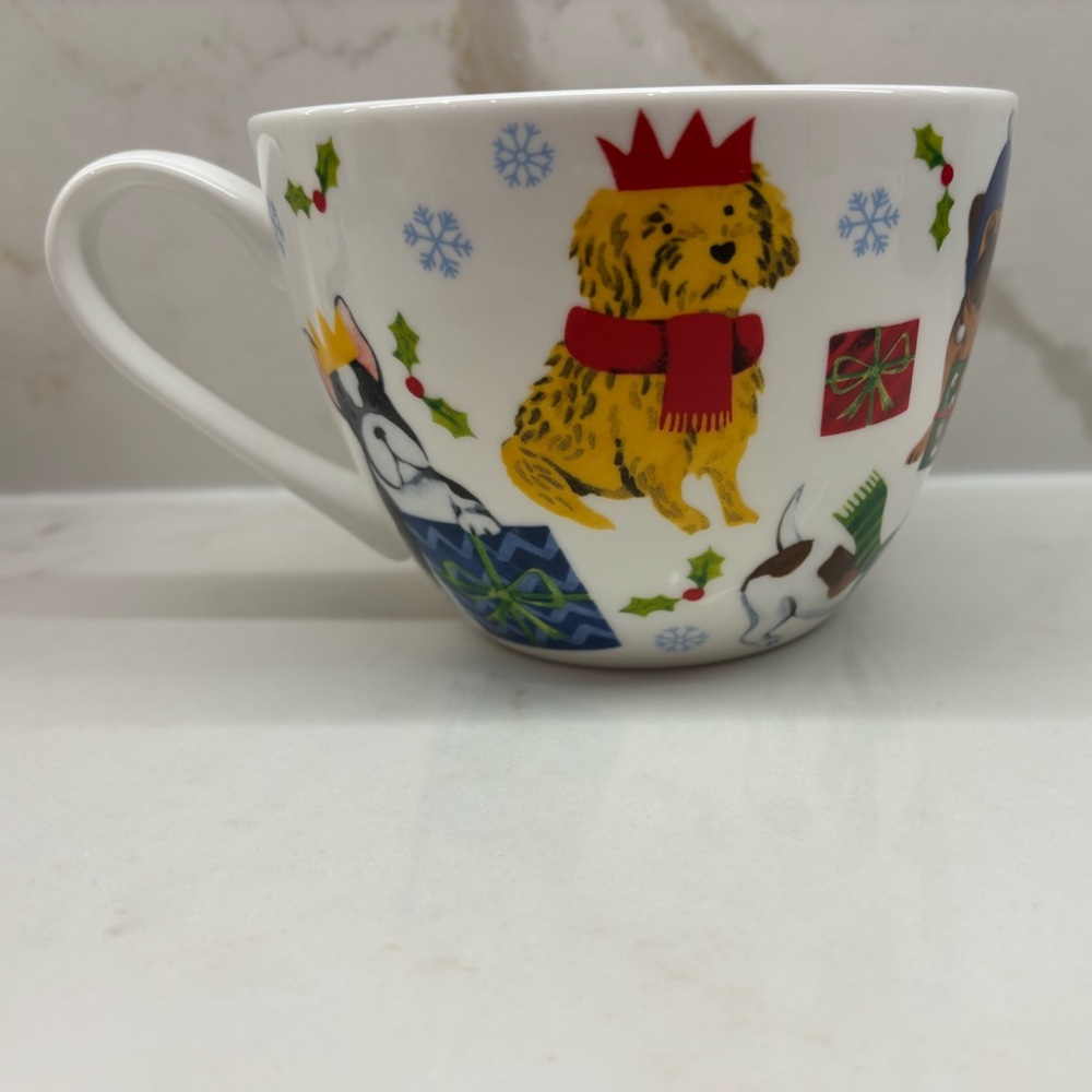 Portobello By Design Festive Dog Mug Let's Pawty 16 Oz XL